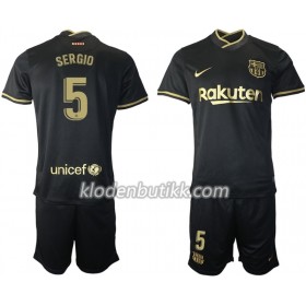 FC Barcelona Sergio Busquets 5 Barn Bortedraktsett 2020-2021 Kortermet (+ Korte bukser)